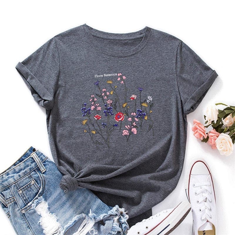 Flora Botanica Summer Graphic Tee Buddhatrends