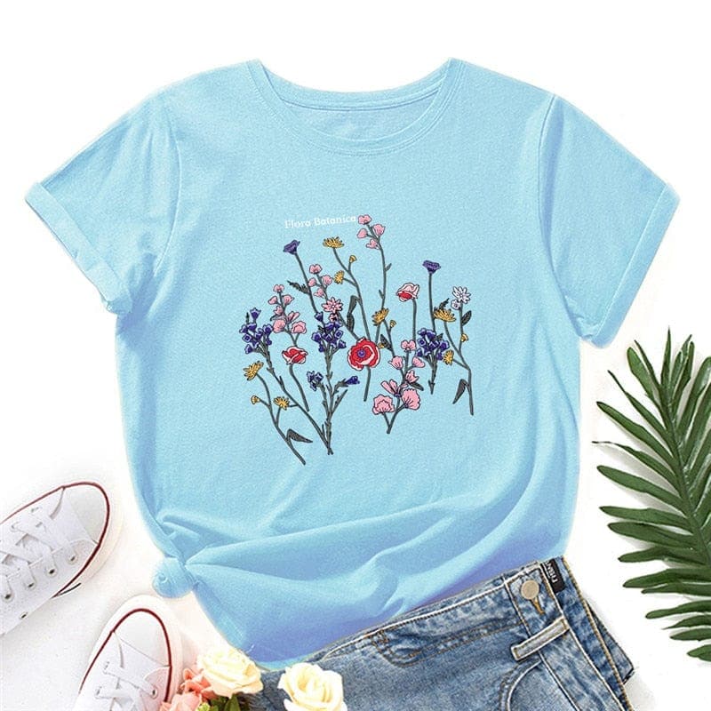 Flora Botanica Summer Graphic Tee Buddhatrends