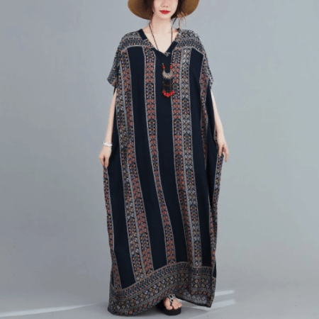 Floral Tribe Kaftan Dress Buddhatrends