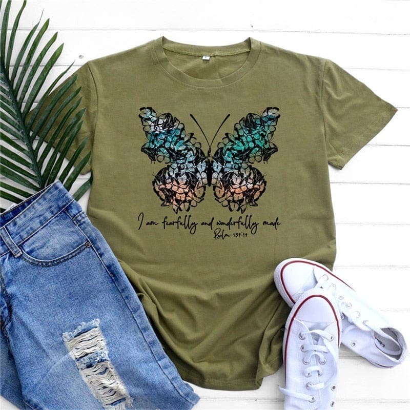 Graphic New Butterfly Printed Top Buddhatrends