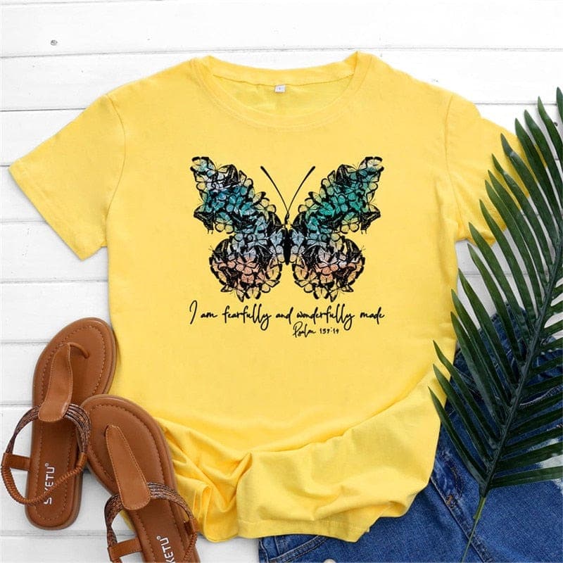 Graphic New Butterfly Printed Top Buddhatrends