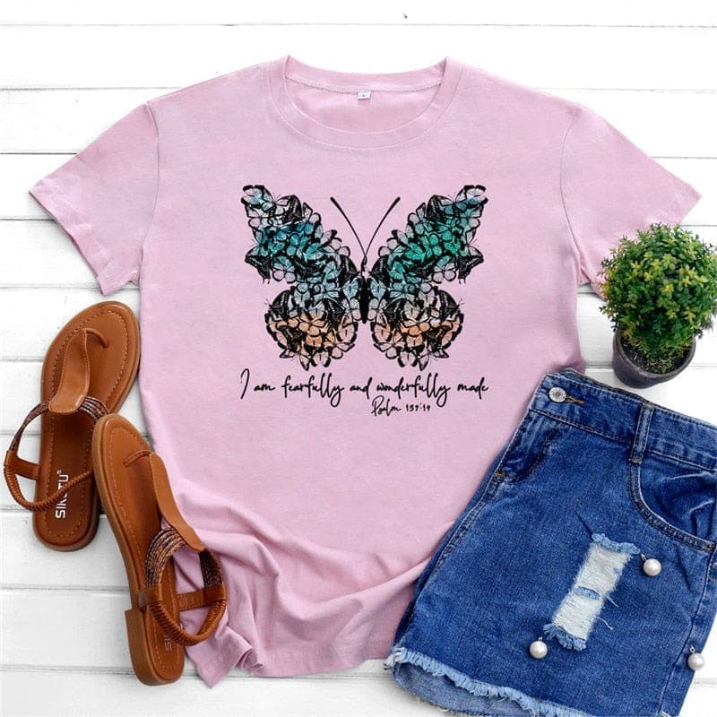 Graphic New Butterfly Printed Top Buddhatrends