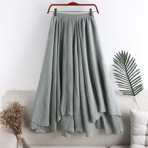 Midi Irregular Pleated Fishtail Skirt Buddhatrends