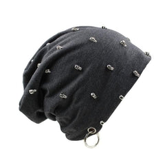 Skulls and Bones Studded Beanie Hat Buddhatrends