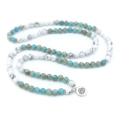 Howlite Buddhist 108 Mala Beads Buddhatrends