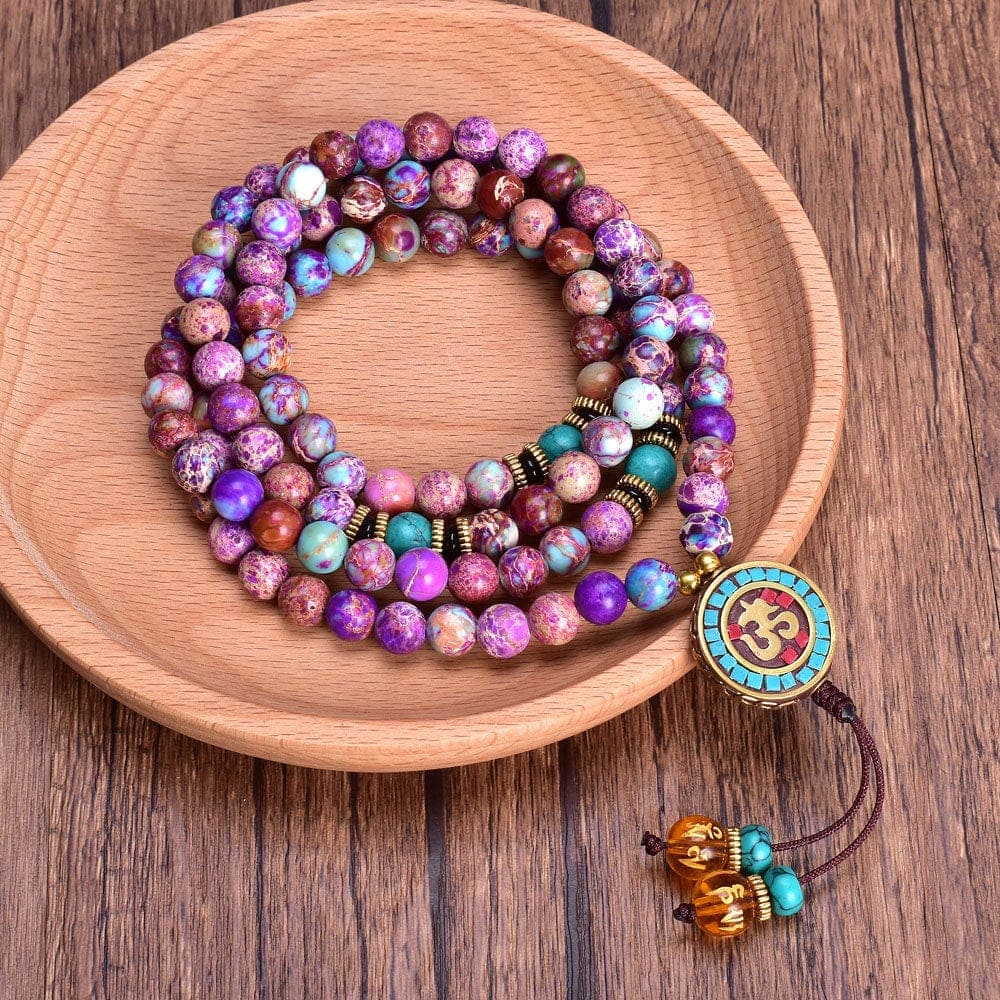 Imperial Jasper 108 Mala Bead Buddhatrends