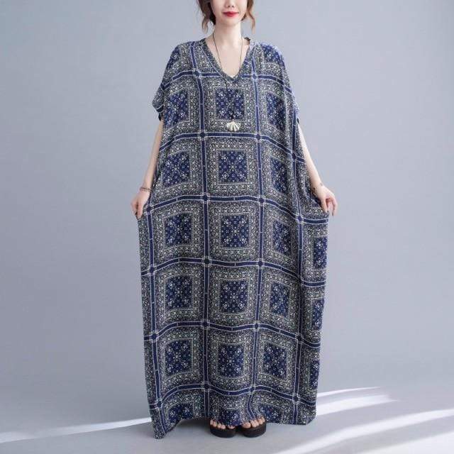 Aryanna Tribal Kaftan Dress Buddhatrends