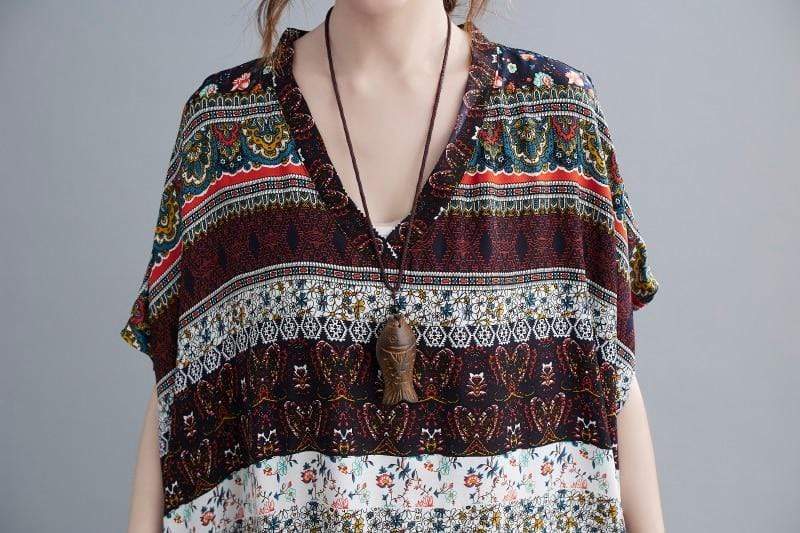 Traveling Gypsy Tribal Kaftan Dress Buddhatrends