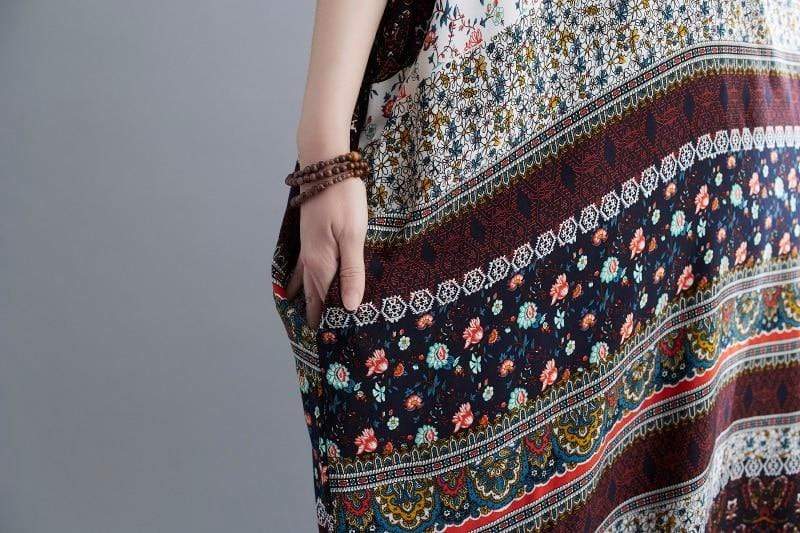 Traveling Gypsy Tribal Kaftan Dress Buddhatrends