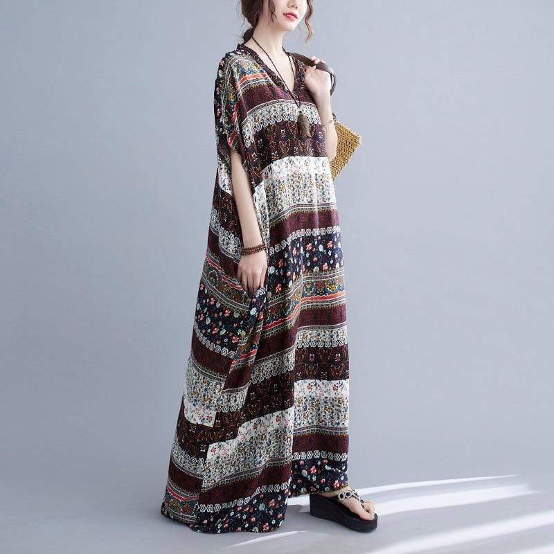 Traveling Gypsy Tribal Kaftan Dress Buddhatrends