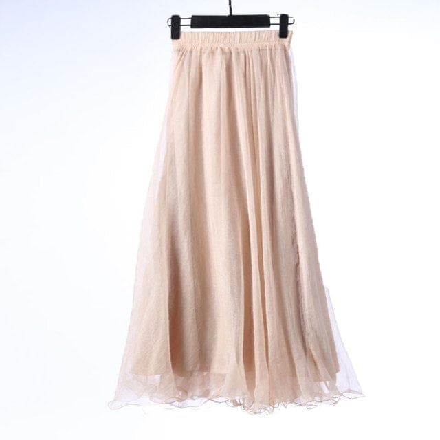 Boho Ruffled Chiffon Skirt Buddhatrends