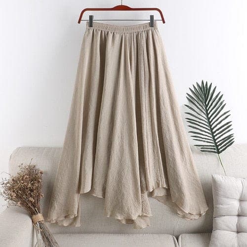 Midi Irregular Pleated Fishtail Skirt Buddhatrends