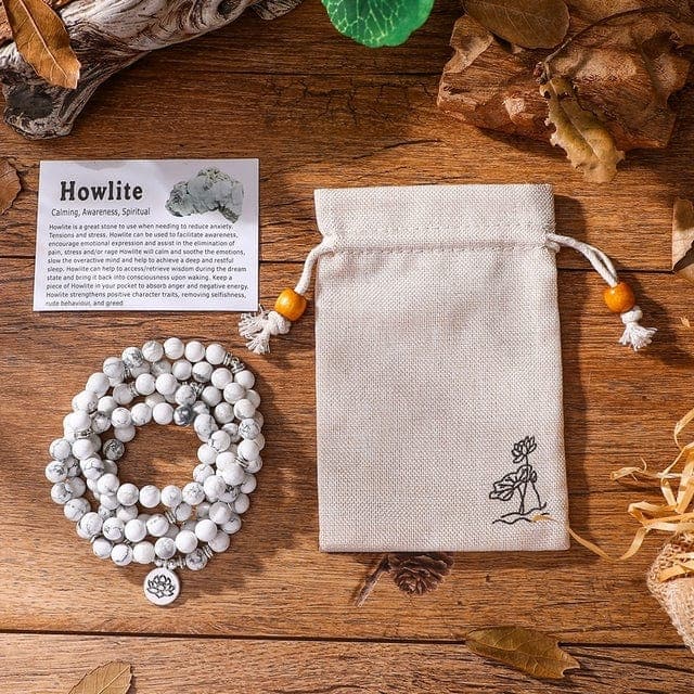 Buddhist Howlite 108 Mala Beads Buddhatrends