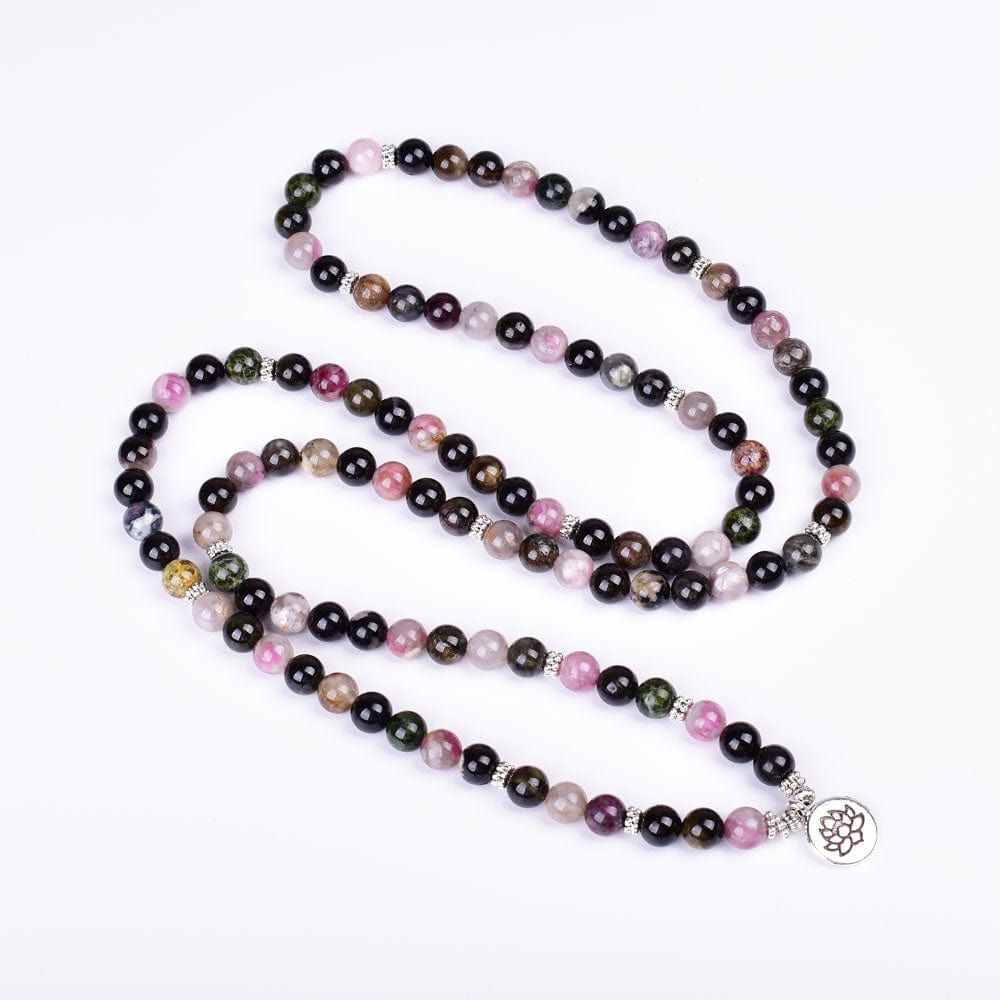 Lotus Tourmaline 108 Mala Bracelet Buddhatrends