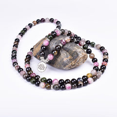 Lotus Tourmaline 108 Mala Bracelet Buddhatrends