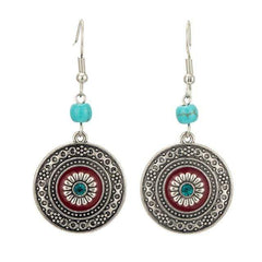 Mandala Dangle Drop Earrings Buddhatrends