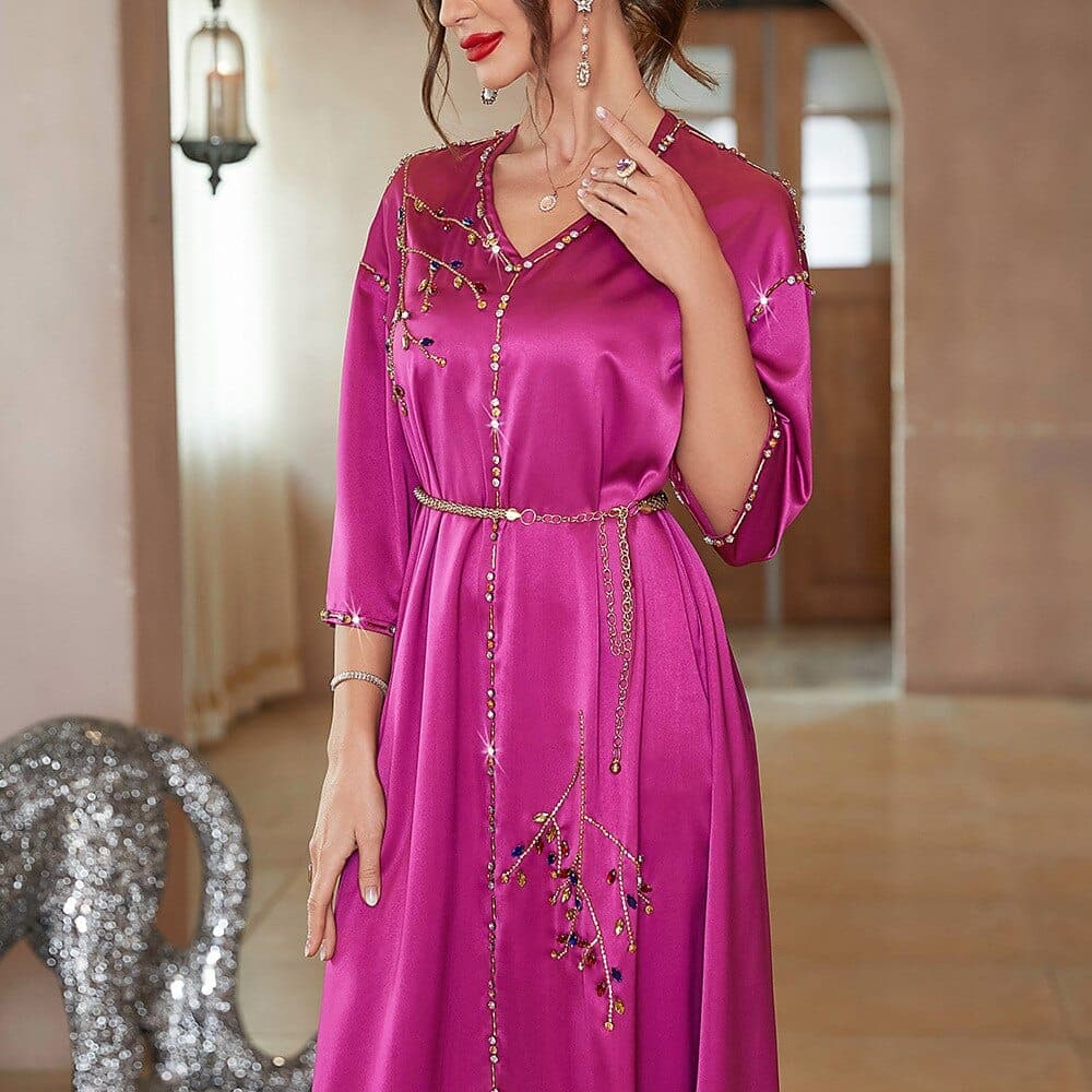 Marocain Satin Abaya Dress | Mandala Buddhatrends