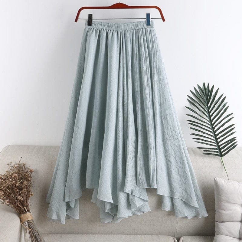 Midi Irregular Pleated Fishtail Skirt Buddhatrends