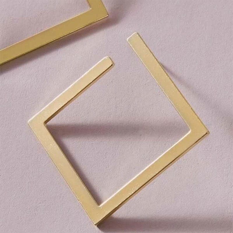 Minimalist Square 3D Earrings Buddhatrends