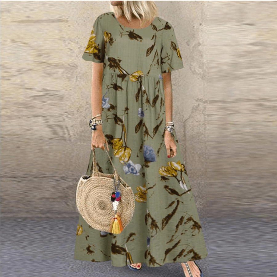 Mona Bohemian Floral Maxi Dress Buddhatrends