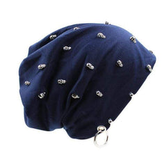 Skulls and Bones Studded Beanie Hat Buddhatrends