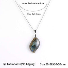 Natural Labradorite Pendant Necklace Buddhatrends