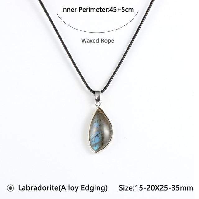 Natural Labradorite Pendant Necklace Buddhatrends