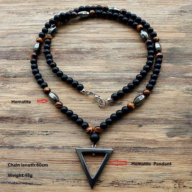 Tiger Eye & Hematite Beaded Necklace Buddhatrends