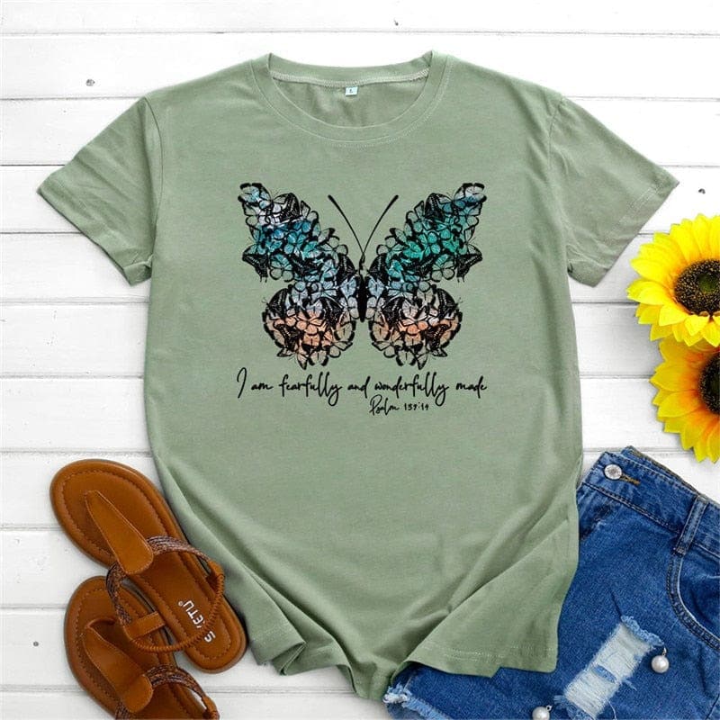 Graphic New Butterfly Printed Top Buddhatrends