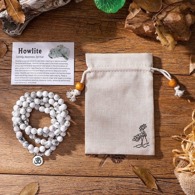 Buddhist Howlite 108 Mala Beads Buddhatrends