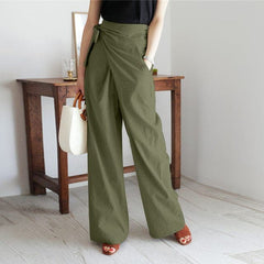 Elegant High Waist Wrap Pants Buddhatrends