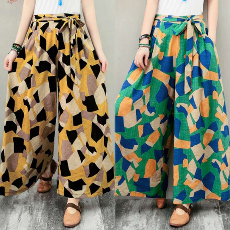 Bohemian Geometric Palazzo Pants Buddhatrends