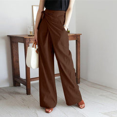 Elegant High Waist Wrap Pants Buddhatrends