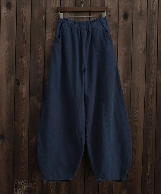 Sakura Wide Leg Linen Pants | Zen Buddhatrends