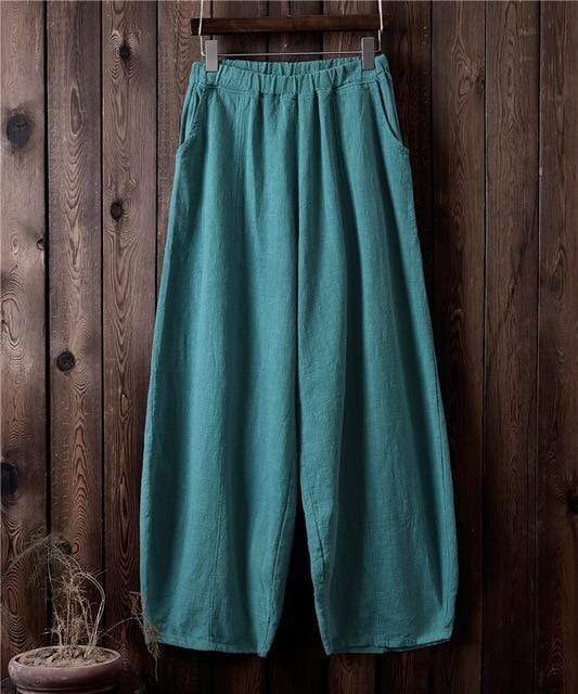 Sakura Wide Leg Linen Pants | Zen Buddhatrends