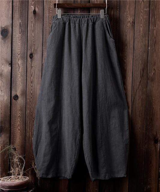 Sakura Wide Leg Linen Pants | Zen Buddhatrends