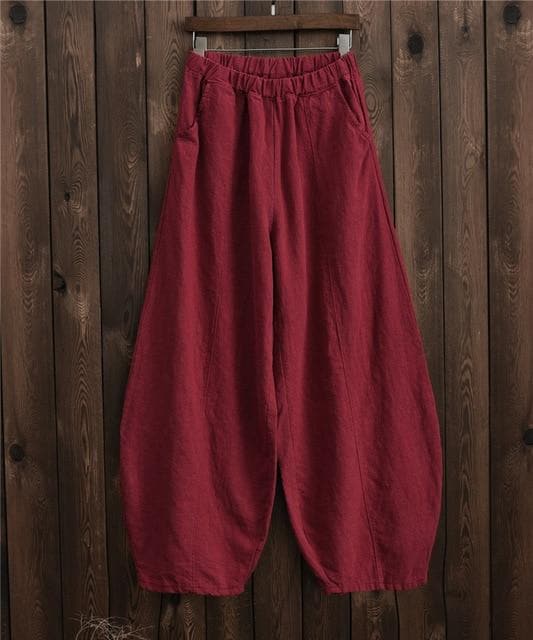 Sakura Wide Leg Linen Pants | Zen Buddhatrends