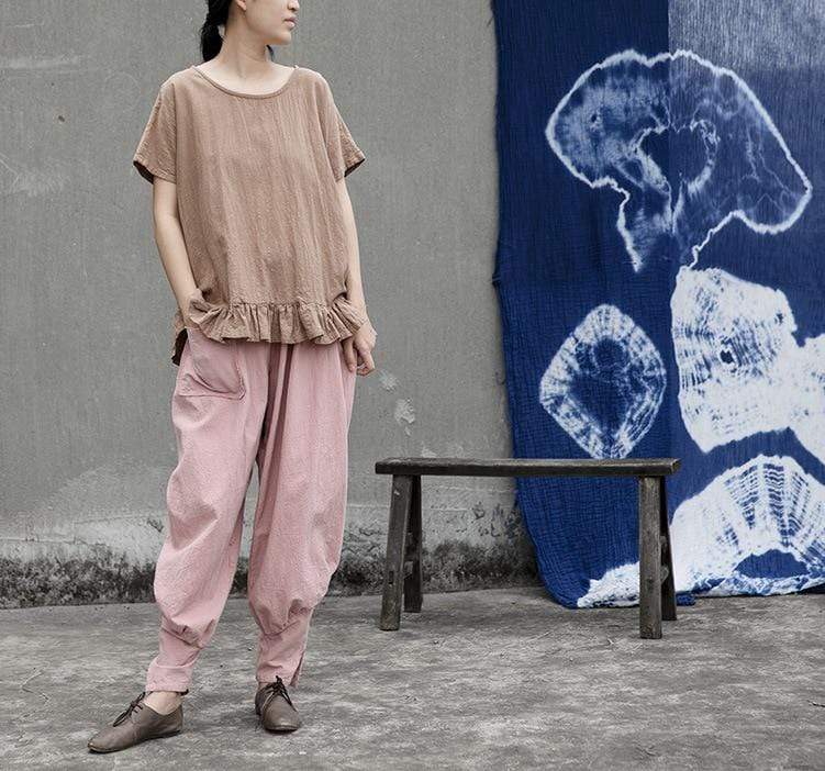 Simplicity Cotton & Linen Harem Pants | Lotus Buddhatrends