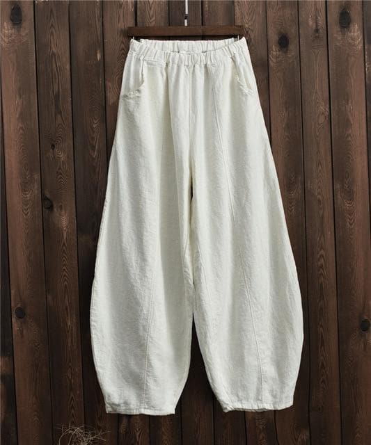 Sakura Wide Leg Linen Pants | Zen Buddhatrends