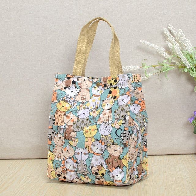 Funky Printed Canvas Shopper Tote Buddhatrends