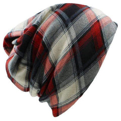 Red Plaid Beanie Hat Buddhatrends