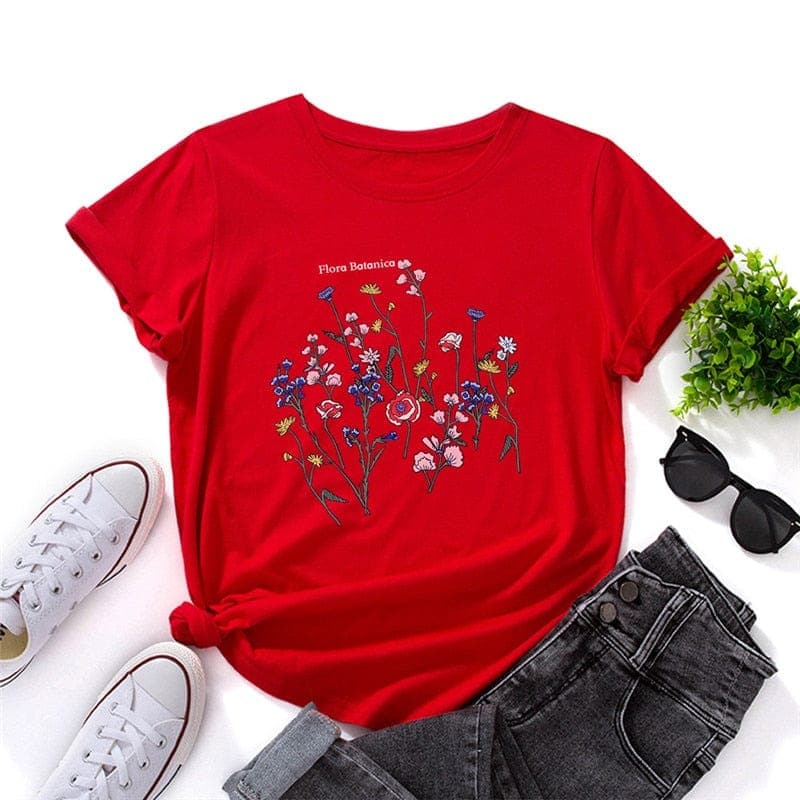 Flora Botanica Summer Graphic Tee Buddhatrends