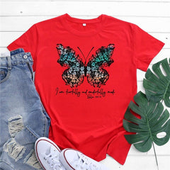 Graphic New Butterfly Printed Top Buddhatrends