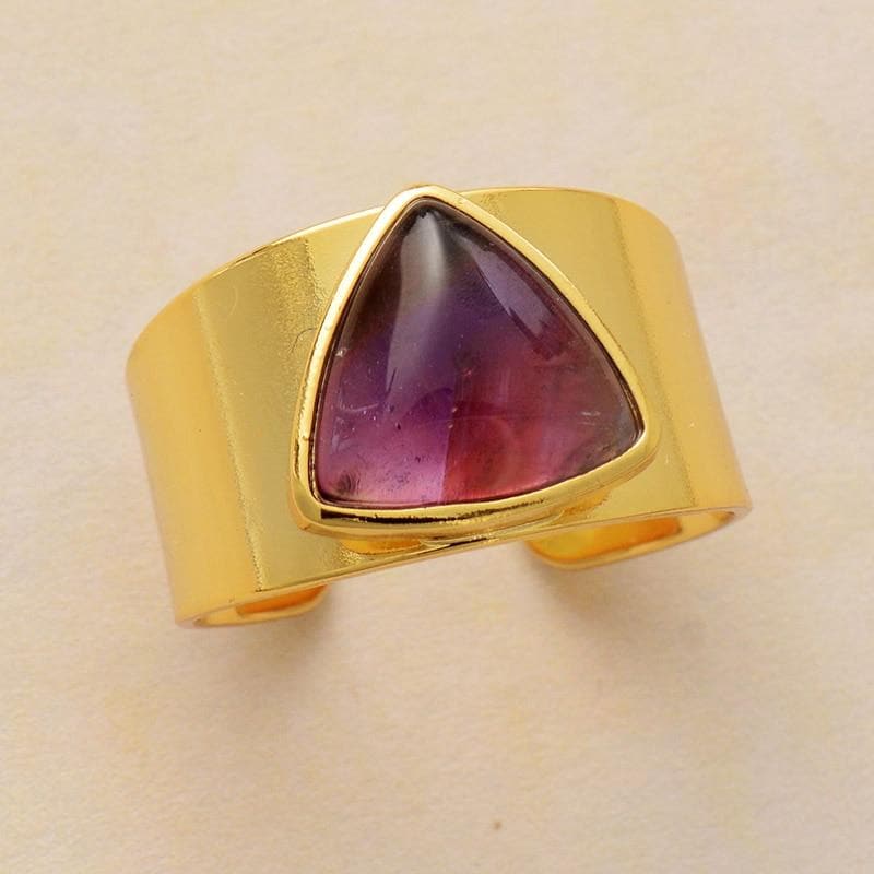 Healing Crystals Triangle Ring Buddhatrends