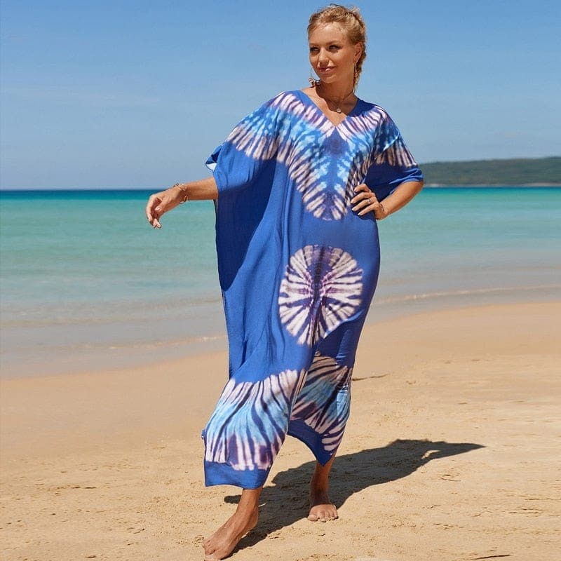 Hathai Tie Dye Kaftan Dress Buddhatrends