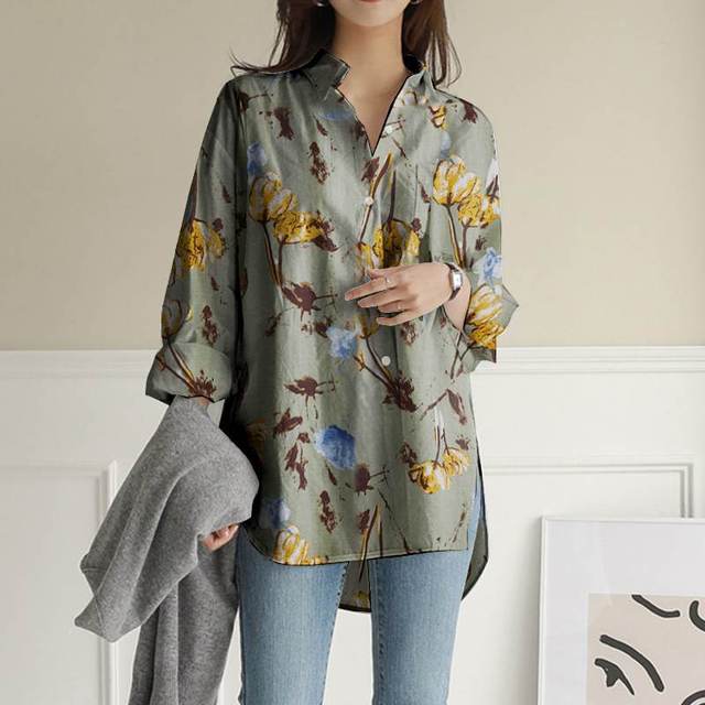 Eliza Loose Nature Inspired Shirt Buddhatrends