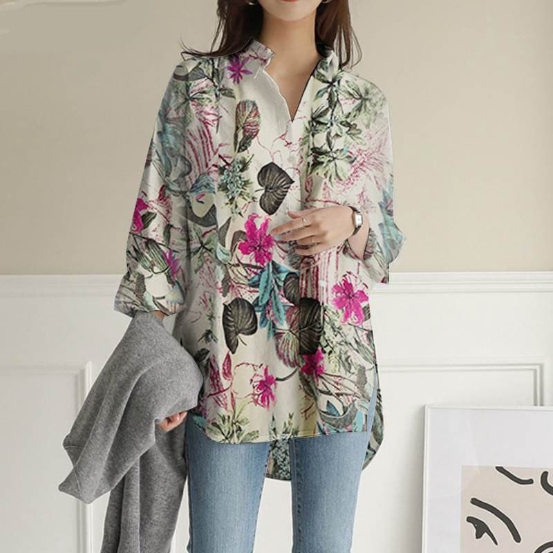 Eliza Loose Nature Inspired Shirt Buddhatrends