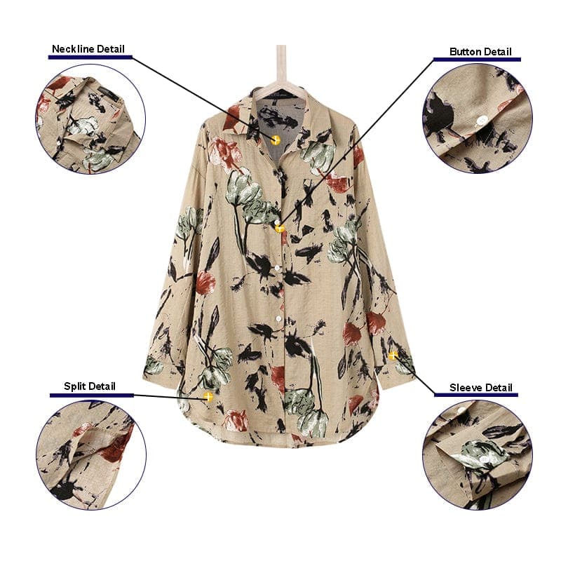 Eliza Loose Nature Inspired Shirt Buddhatrends