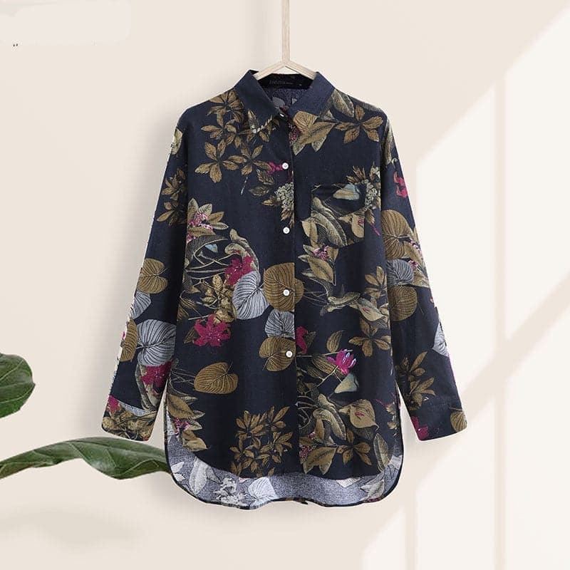 Eliza Loose Nature Inspired Shirt Buddhatrends