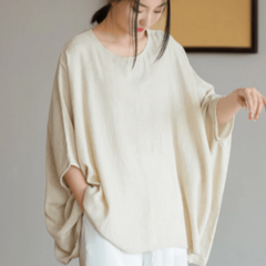 Lamia Oversized Linen Shirt Buddhatrends